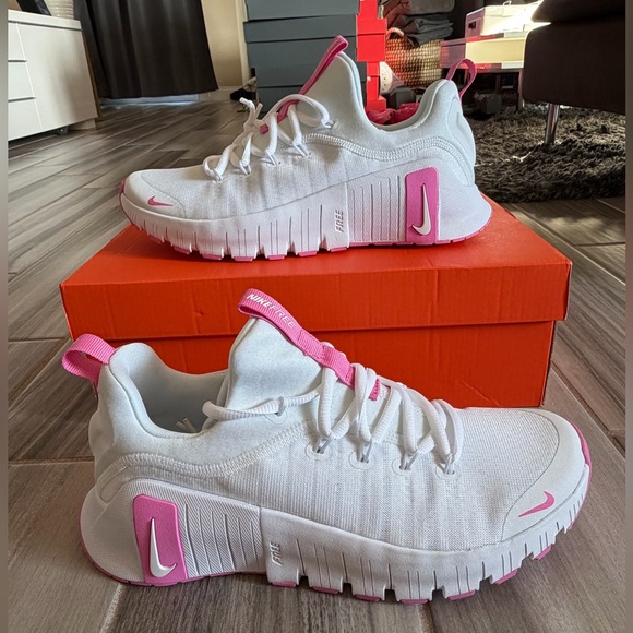Nike Shoes - Women’s Nine Free Metcon 6 Training Shoes - White Pink FJ7126 109